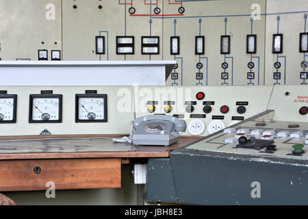 Control Center im stillgelegten Tagebau Ferropolis Stockfoto