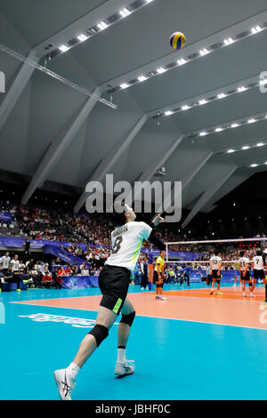 Gunma, Japan. 10. Juni 2017. Masahiro Yanagida (JPN) Volleyball: FIVB Volleyball World League TAKASAKI 2017 Übereinstimmung zwischen Japan - Slowenien in Takasaki Arena in Gunma, Japan. Bildnachweis: Yohei Osada/AFLO SPORT/Alamy Live-Nachrichten Stockfoto