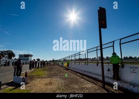 Melbourne, Australien. 11. Juni 2017. Boxengasse während der 2017 Shannon Staatsangehörige, Runde 3 - Winton, Australien am 11. Juni 2017. Bildnachweis: Dave Hewison Sport/Alamy Live-Nachrichten Stockfoto