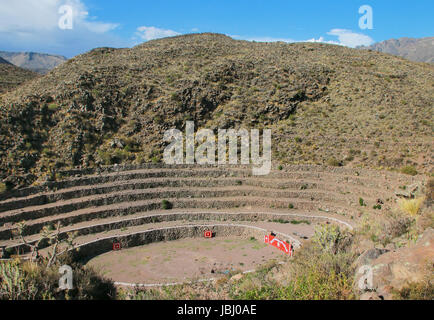 Stein-Stierkampfarena in Chivay, Peru. Chivay ist die Hauptstadt der Provinz Caylloma. Stockfoto