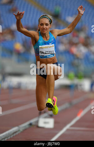 Aktion von Womens Triple Jump am Golden Gala, IAAF Diamond League, Olympiastadion Rom 8. Juni 2017 Stockfoto