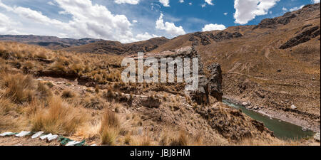 Parkanlage der Mumie von Paraqra in Peru, Südamerika Stockfoto