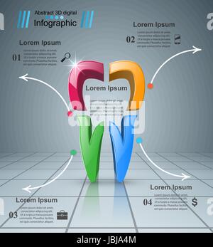 Business-Infografiken. Zahn-Symbol. Stock Vektor