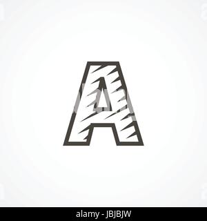 Buchstabe A Logo Symbol Designelemente Vorlage Stock Vektor