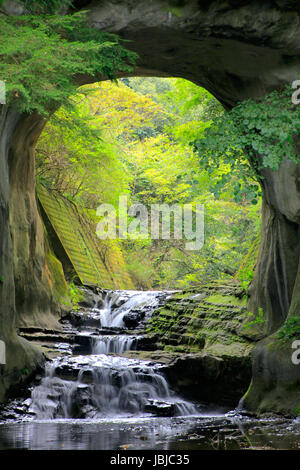 NOMIZO-keine-Taki Wasserfälle in Kimitsu Chiba Japan Stockfoto