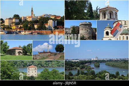 Belgrad-Postkarte Stockfoto