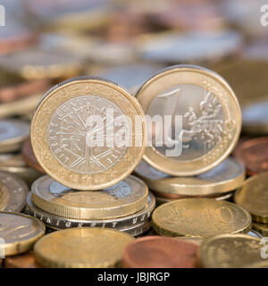 Eine Ein Euro Münze aus Frankreich Stockfoto