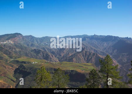 Fabelhafte Aussicht über den zentralen massiven von Gran Canaria Stockfoto