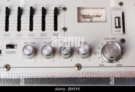 Vintage Stereo-Anlage hautnah Stockfoto