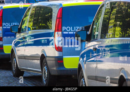 Deutsche Polizei Autos, Deutschland Polizei Kassel, Hessen, Europa Stockfoto