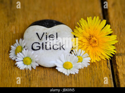 Herz Viel Glück Stockfoto