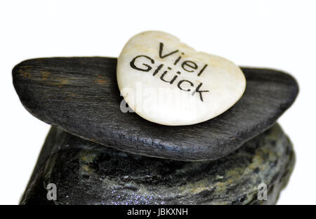 Herz Viel Glück Stockfoto