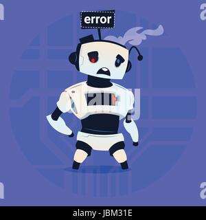 Niedliche Roboter Fehler moderne künstliche-Intelligenz-Technologie-Konzept Stock Vektor