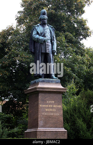 Denkmal Kaiser Wilhelm der Große, Bad Arolsen, Hessen, Deutschland Stockfoto