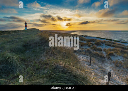 Sonnenuntergang in Sylt Stockfoto