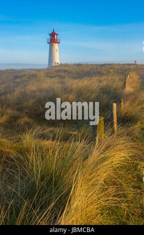 Leuchtturm-Liste-West im Morgennebel Stockfoto