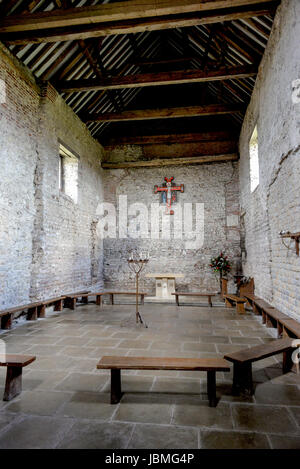 Kapelle von St. Peter-on-the-Wall, Bradwell-on-Sea, Essex, England, UK Stockfoto