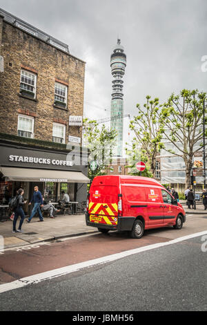 Der BT Tower in Fitzrovia, London, England, UK Stockfoto