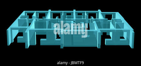 X-ray. Modell-Stock des Appartementhaus Stockfoto