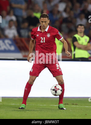 Serbiens Nemanja Matic beim FIFA-Weltmeisterschaft-Qualifying 2018, Spiel der Gruppe D im Rajko-Mitic-Stadion in Belgrad. DRÜCKEN SIE VERBANDSFOTO. Bilddatum: Sonntag, 11. Juni 2017. Siehe PA Geschichte Fußball Serbien. Bildnachweis sollte lauten: Simon Cooper/PA Wire. EINSCHRÄNKUNGEN: Nur für redaktionelle Zwecke, keine kommerzielle Nutzung ohne vorherige Genehmigung. Stockfoto