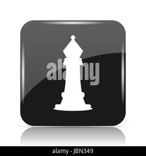 Schach-Symbol. Internet-Button auf weißem Hintergrund. Stockfoto