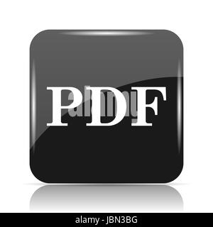 PDF-Symbol. Internet-Button auf weißem Hintergrund. Stockfoto