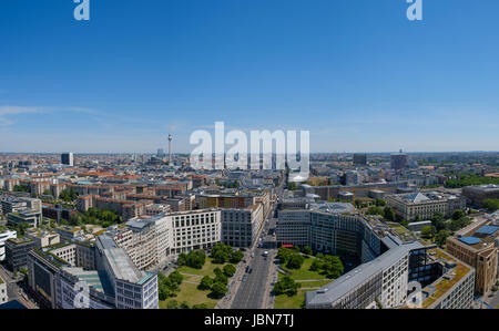 Berlin Skyline der Stadt - Berlin Panorama - arial der Innenstadt von Berlin, Deutschland Stockfoto