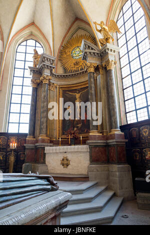 Stockholm, Schweden - Riddarholmen Riddarholmskyrkan (Riddarholm Kirche) Stockfoto