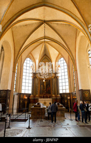 Stockholm, Schweden - Riddarholmen Riddarholmskyrkan (Riddarholm Kirche) Stockfoto