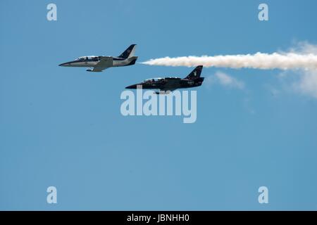 ATLANTIC CITY, NJ - 17. AUGUST: Marine Jet bei jährlichen Atlantic City Airshow am 17. August 2016 Stockfoto