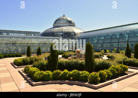 Besucher Zoo und Konservatorium in St Paul, mn Como. Stockfoto