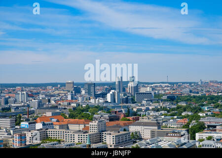 Skyline von West-Berliner - Stadtbild / Luftaufnahmen von Berlin Stockfoto