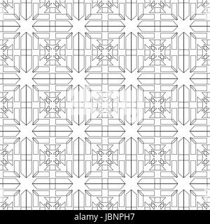 Geometrische nahtlose abstrakten Hintergrund mit schwarzen Muster Stockfoto