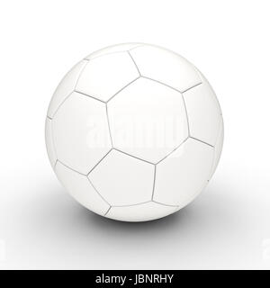 weiße Fußball Ball 3d Render Bild Stockfoto