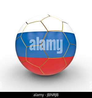 Fußball Ball Russland Flagge 3d Render Bild Stockfoto