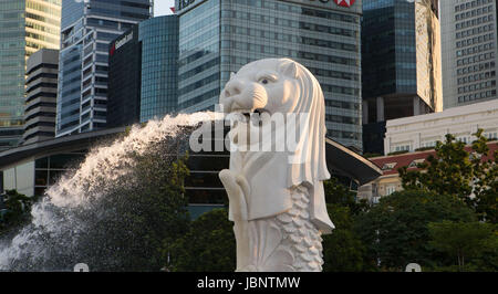 Ein allgemeiner Blick auf Singapurs nationale Ikone, das mythische Merlion PRESS ASSOCIATION Photo. Bilddatum: Samstag, 3. Juni 2017. Stockfoto