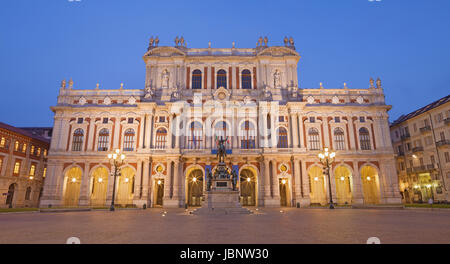 Turin - der Palazzo Carignano Stockfoto