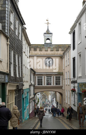 Uhrturm in Totnes, South Devon Stockfoto