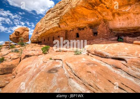 Die Anasazi Indian Zitadelle Ruinen im Cedar Mesa im Bären Ohren National Monument in der Nähe von Blanding, Utah. Stockfoto