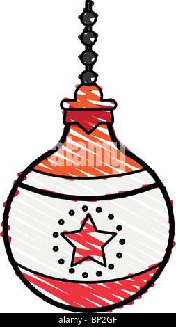 dekorative Kugel Symbolbild Stock Vektor