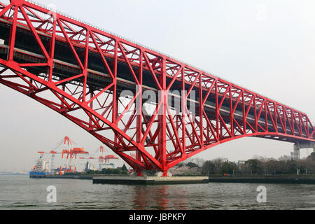 Minato Brücke in Osaka Stockfoto