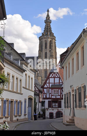 Schlosskirche, bin Meisenheim, Glan, Meisenheim, Glan, Kirche, Kirchturm, Religion, Architektur, Rheinland-Pfalz, Deutschland, Brd, Altstadt, Gasse, Fachwerk, Fachwerkhaus, Gassen Stockfoto