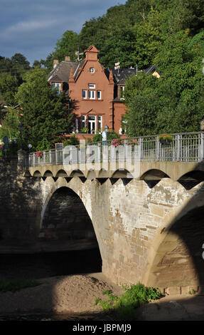 Glanbrücke, Brücke, bach, Meisenheim am Glan, Meisenheim, Glan, Altstadt, Rheinland-Pfalz, Deutschland, Brd, Architektur, Malerisch, malerischer Stockfoto