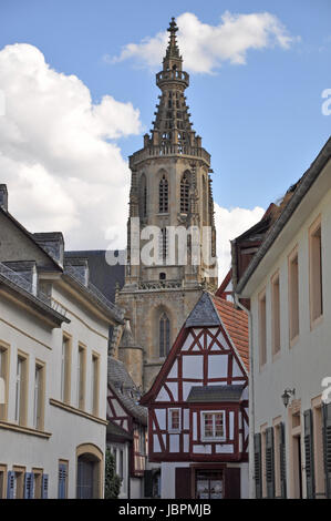 Schlosskirche, bin Meisenheim, Glan, Meisenheim, Glan, Kirche, Kirchturm, Religion, Architektur, Rheinland-Pfalz, Deutschland, Brd, Altstadt, Gasse, Fachwerk, Fachwerkhaus, Gassen Stockfoto