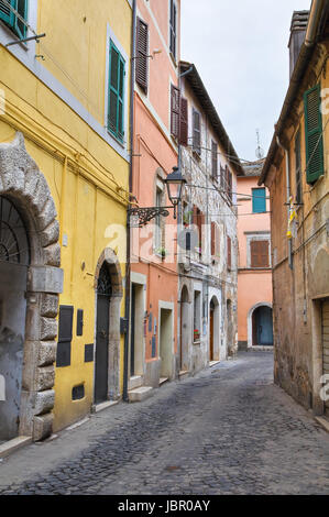 Gasse. Civita Castellana. Lazio Rom. Italien. Stockfoto