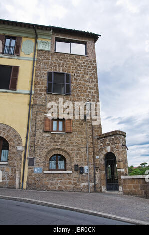 Gasse. Civita Castellana. Lazio Rom. Italien. Stockfoto