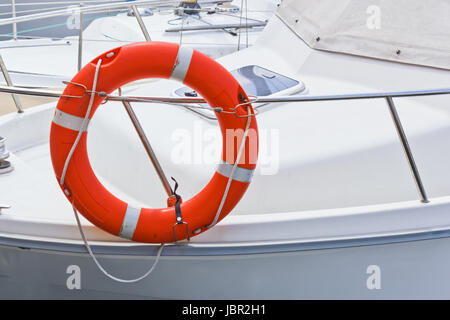 Rettungsring für Boot Stockfoto