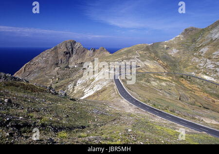 Das Dorf Vila Baleira Auf der Insel Porto Santo Bei der Insel Madeira Im Atlantischen Ozean, Portugal. Stockfoto