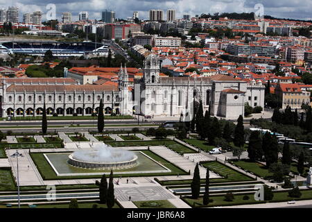 Das Hieronymuskloster Kloster Im Stadtteil Belem in Lissabon in der Hauptstadt von Portugal in Europa... Stockfoto