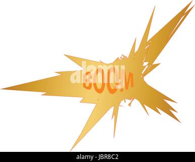 Schriftzug Boom, Bombenexplosion. Vektor-Illustration mit Halbton Punkt. Pop Art-Stil. Farbe Comic-Buch-Text-Sound-Effekte. Stock Vektor